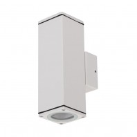 Domus-ALPHA-2 Up/Down LED GU10 Exterior Wall Light - Textured White